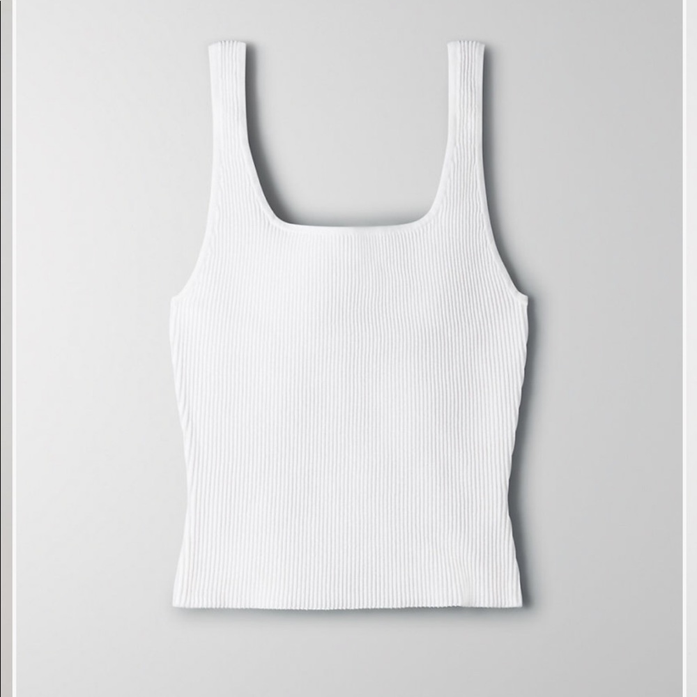 Babaton Sculpt Knit Tank White